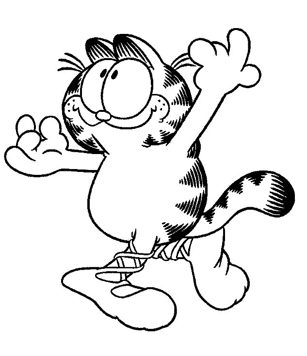 Plansa de colorat cu Garfield 15 7